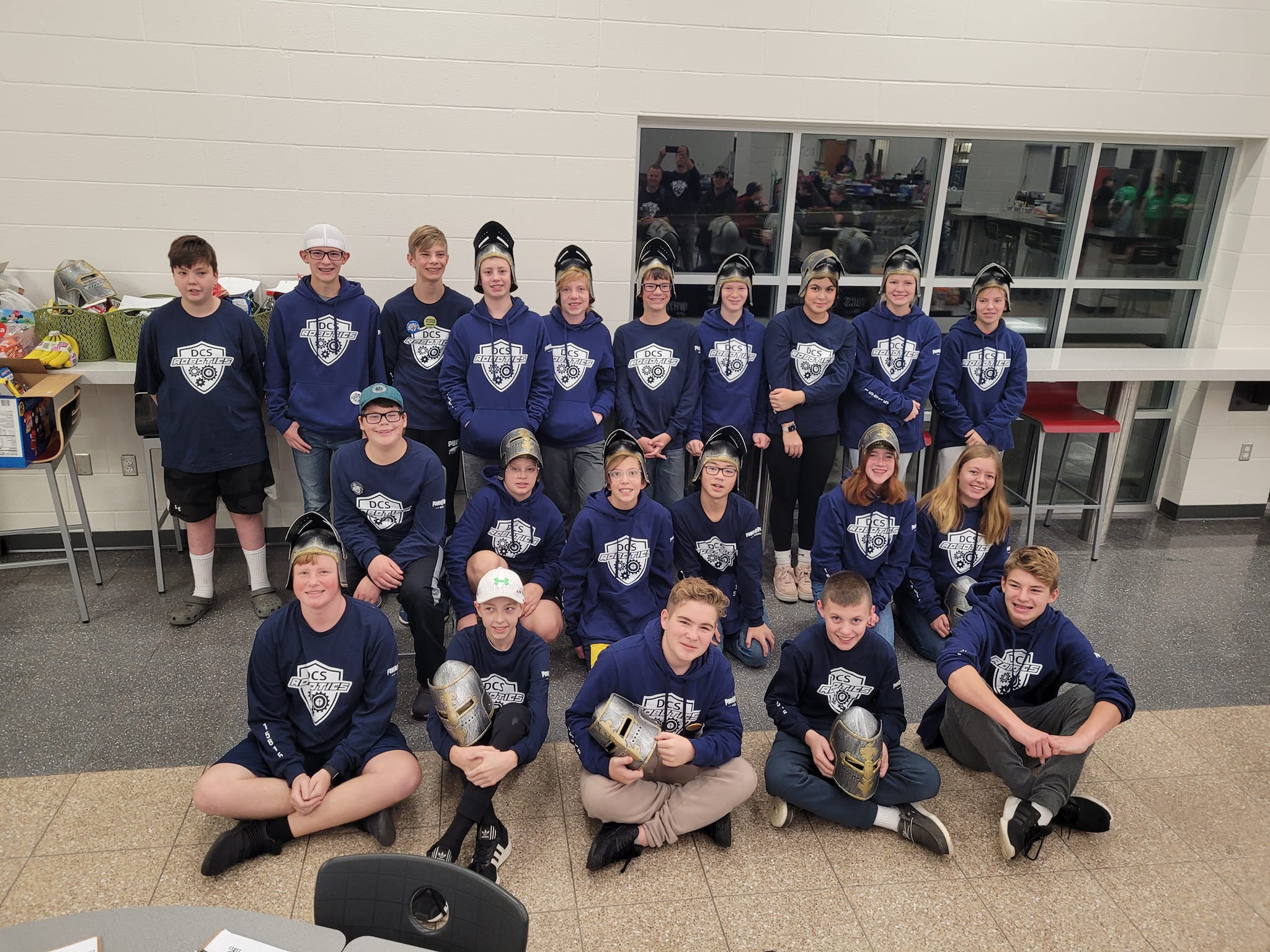 Photo of the DCS Robotics team at the East Kentwood qualifier on November 4, 2022.